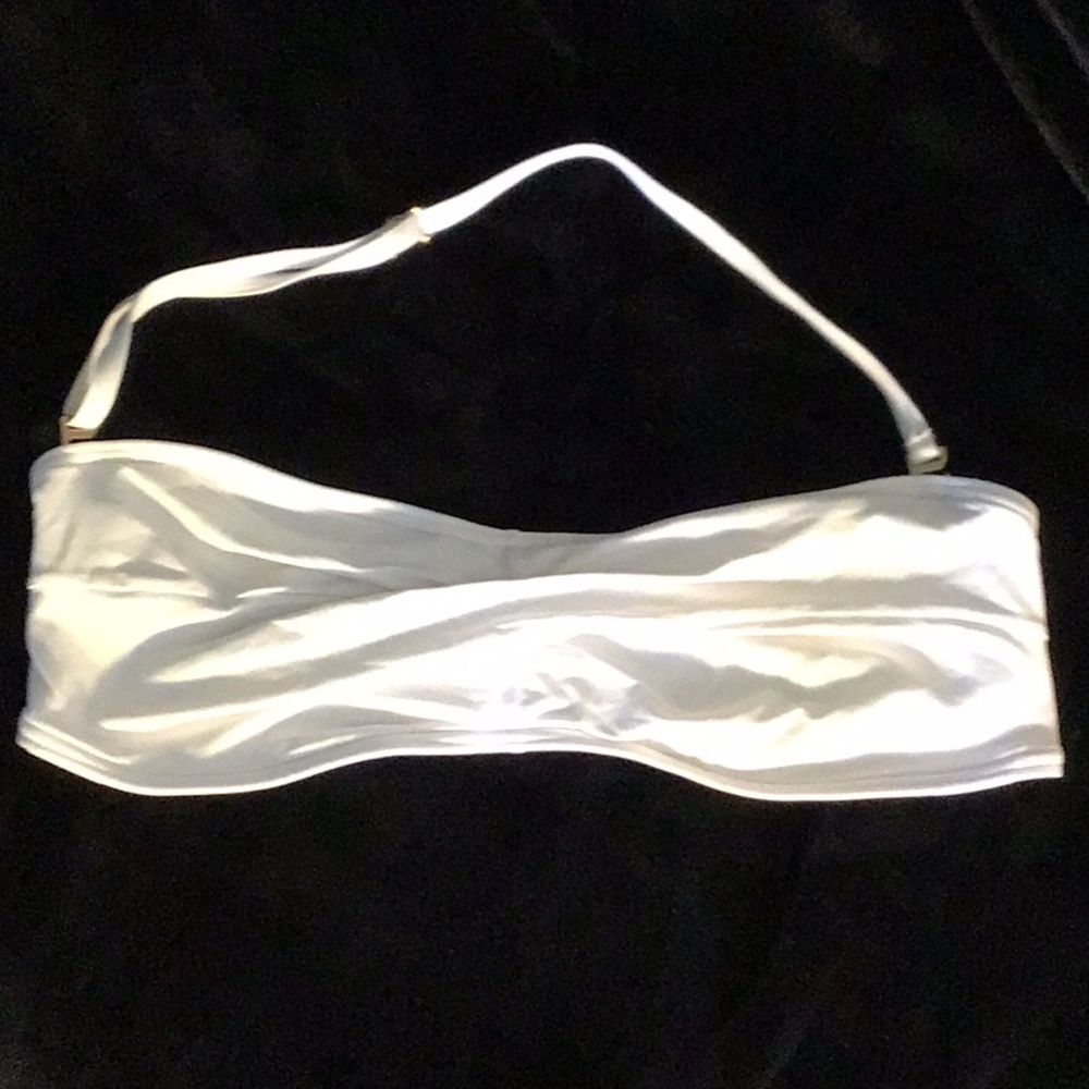 Vince Camuto White Bandeau Swim Top